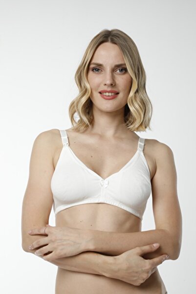 Hmd Women's 100% Cotton Ecru Nursing Bra & Comfortable Texture