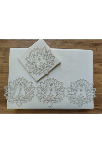 Çeyiz Bahçesi Σετ Παπλωματοθήκη Διπλό Xena Cream