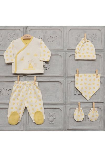 Bebitof Turtle Unisex 5-Piece Bodysuit Set