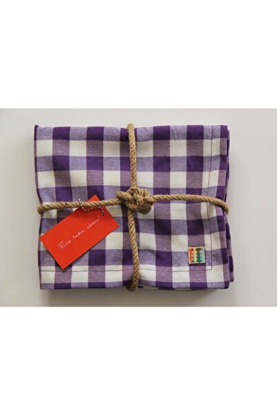 Çizgikare Runner în carouri violet (cortină de servire)