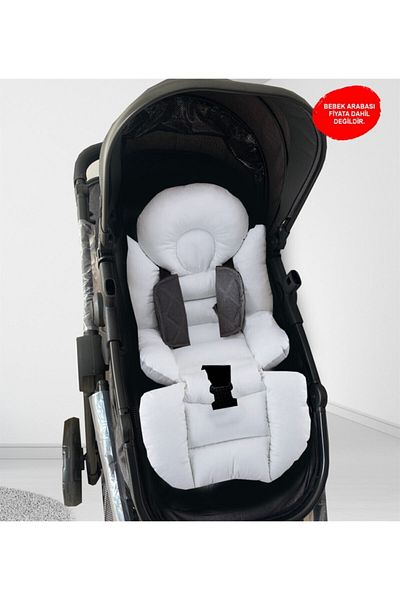 Jaju Baby Plain Gray Baby Stroller Cushion
