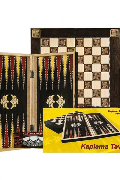 Genel Markalar Eser Orta Boy Kaplama Ahşap Tavla&dama Seti 02