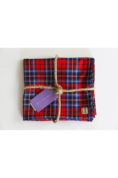 Çizgikare Runner în carouri roșu albastru (ACOVA DE SERVICI)