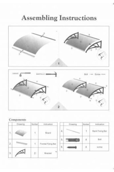 Gardinus Pratik Sundurma 120 X 100 Cm Beyaz