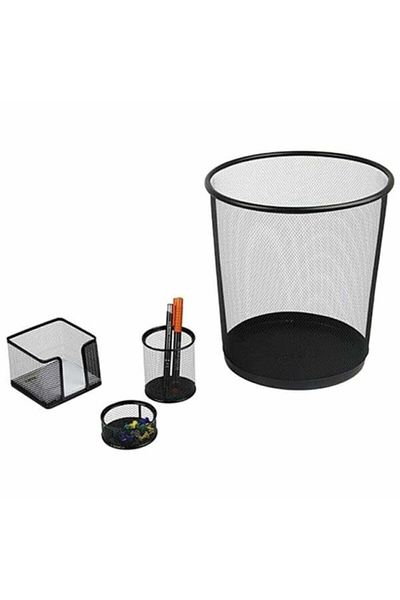 Globox Metal Office Set 4 Pieces Garbage K Stay Note Paper Clip Fx