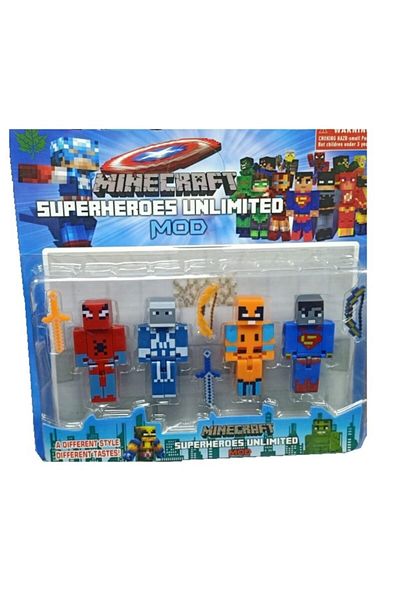 Minecraft superhero store figures