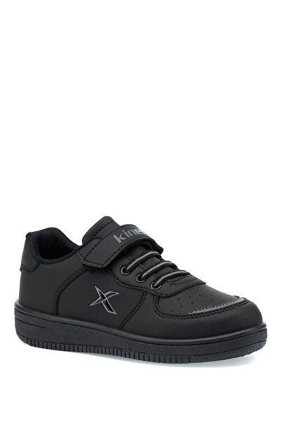 Kinetix Kalen Pu Enj 1Pr Black Boy's Sneaker