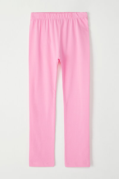 TRENDYOLKIDS Black-Powder-Dusty Rose-Dark Pink-Burgundy 5-Piece Cotton Girls' Knitted Leggings Tkdss25Ta00000