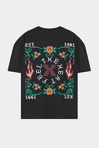Trendyol Collection Oversize Black Cotton T-Shirt - Printed, Tmnss25Ts00067