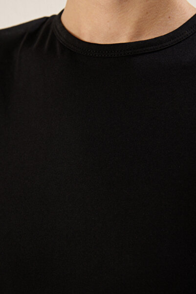 Trendyol Modest Black Padded Knitted Lingerie Dress Tctss25Eb00074