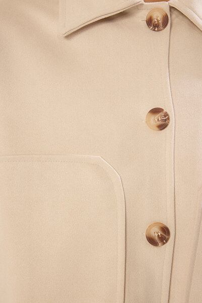 Trendyol Collection Ecru Regular Fit Twoss25Mo00011 Coat