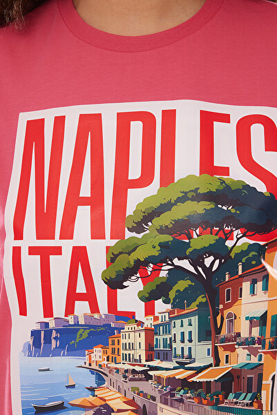 Trendyol Curve Růžové pletené tričko s širokým výstřihem a výstřihem TBBSS25BF00033