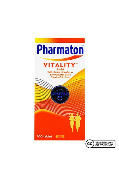 Pharmaton Vitality 100 Tablet Multivitamin8683060010213
