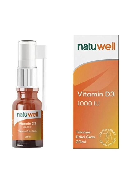 Natuwell Vitamin D3 1000 Iu Sprey 20 ml 8683873980024