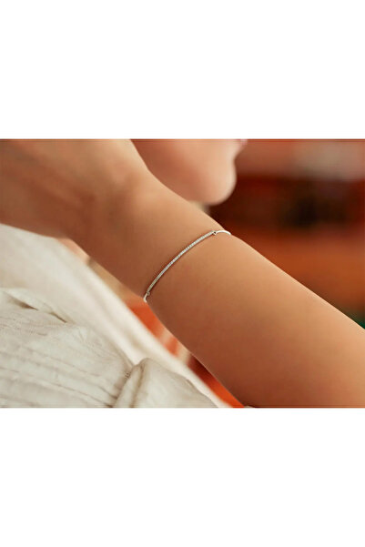 Safir Kuyumculuk 14k Beyaz Altın 0,23 Karat Pırlanta Bileklik - Lüks Ve Zarif...