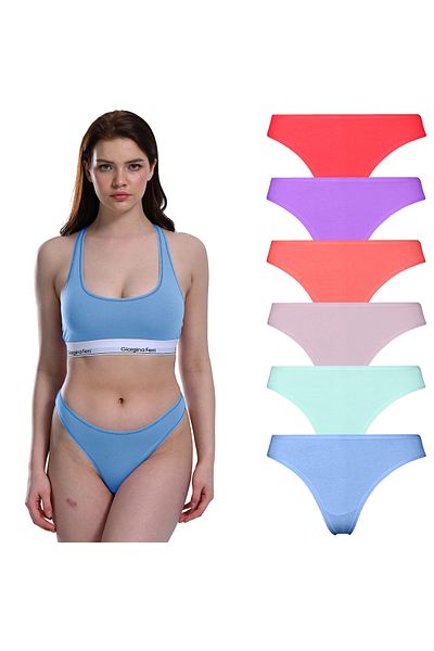 GIORGINA FERRI Premium Lycra 6 τμχ στρινγκ κιλότ Maya - Καθημερινή χρήση, G-005 D