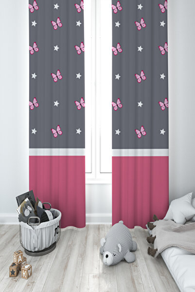 MASAL ODAM CAMERA BEBEUI ȘI COPIILOR Perdele de fundal cu 2 aripi, cu modele ...