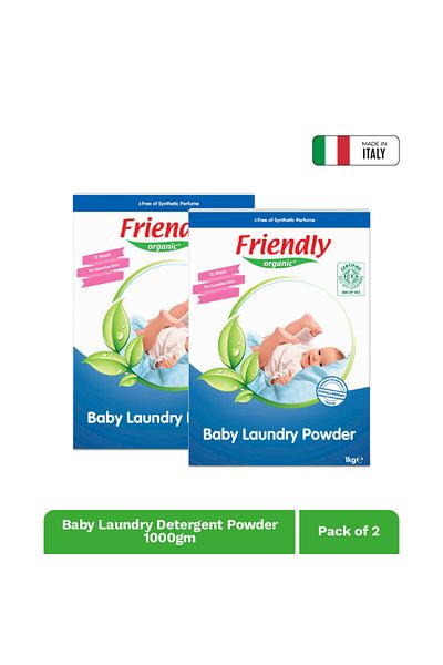 Friendly Organic Baby Laundry Detergent Powder 1000gm,  Pack of 2