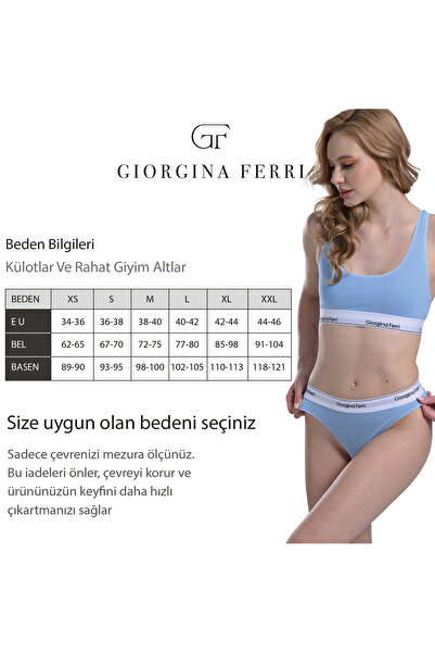 GIORGINA FERRI Gloria Premium Lycra Cutie de 6 - Utilizare zilnică, Chiloți cu text