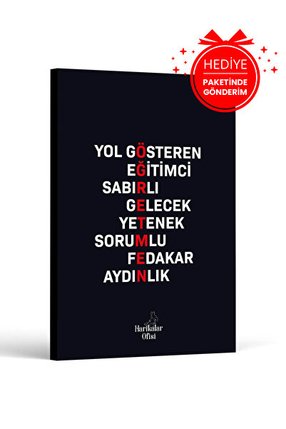 Harikalar Ofisi Öğretmenlere Özel Tasarımlı Tarihsiz Akademik Öğretmen Ajandası