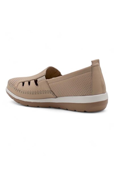 Voyager Z110 Women's Khaki Leather Comfort Shoes