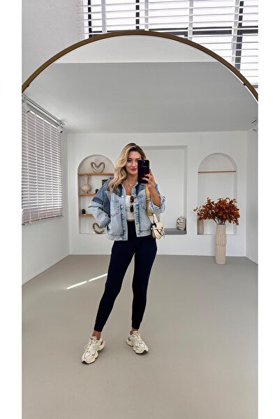 Sezgi Tekin Comfortlux Modal Navy Blue Jogger Παντελόνι με τσέπες