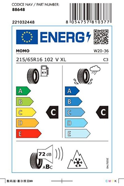 Momo 215/65 R16 102v Xl North Pole W-20 Kış Lastiği - ( Üretim Yılı: 2025 )
