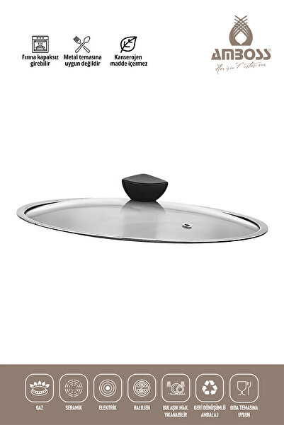 Amboss Violet Kapaklı Döküm Sac Tava & Gözleme Tavası