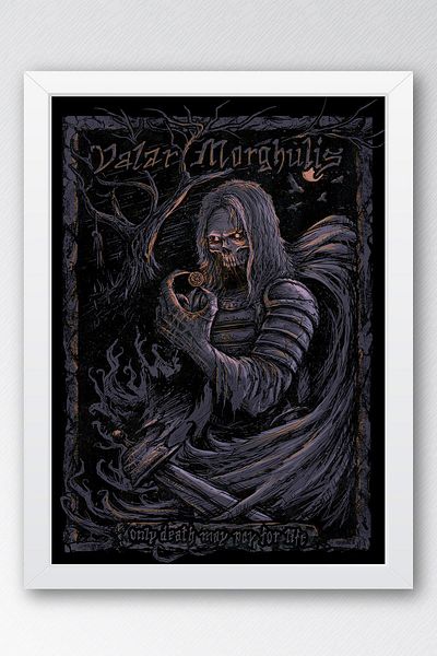 Saturn Ζωγραφική με κορνίζα Game of Thrones - Ζωγραφική Valar Morghulis του Τρόπου