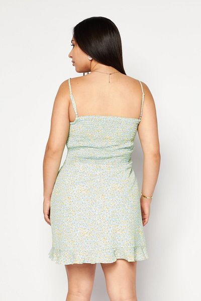 French Connection Women Floral Printed Mini Dress, Sage Combo