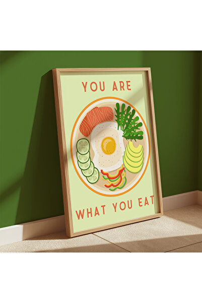 DES VU PRINT You Are What You Eat Diyet Temalı Çerçevesiz Poster