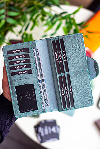 Garbalia Πορτοφόλι Martha Leather Unisex Mint Green Portfolio