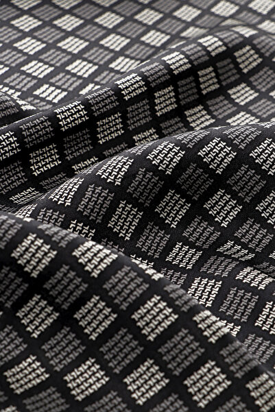 Bursa İpek Kaşkol de mătase pentru bărbaţi cu model negru