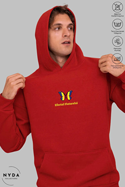 Nyda Collections Unisex dukserica sa kapuljačom, Rumunija, efekat leptira, št...