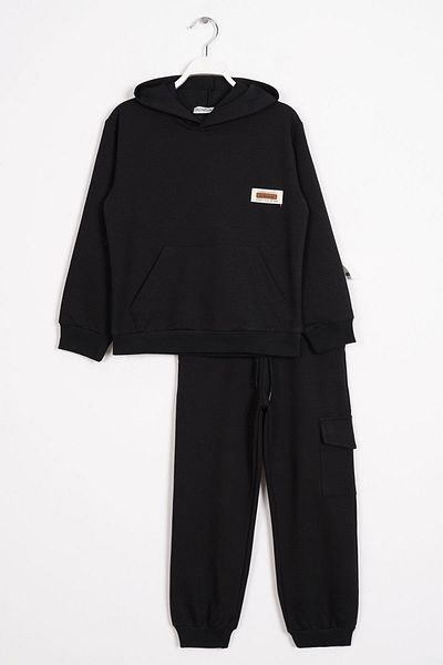 zepkids Φόρμα για αγόρια με κουκούλα Cargo Pocket Khaki Color