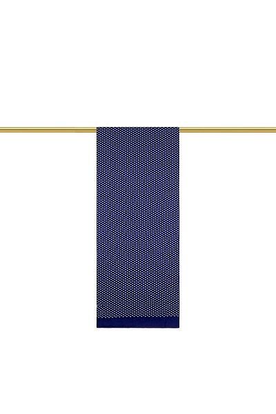 Bursa İpek Navy Blue Patterned Men's Silk Cashew