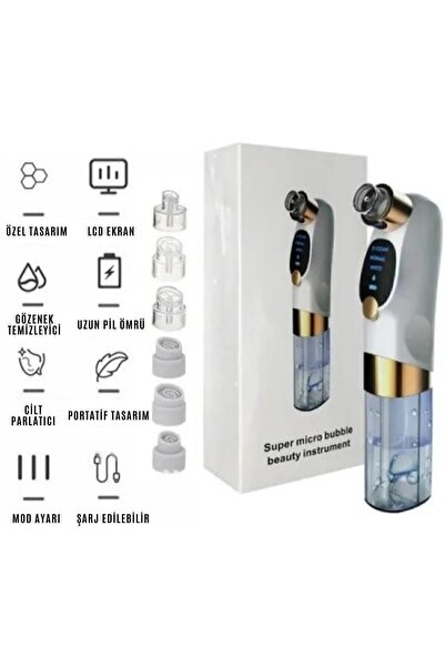shoptekno Su Hazneli Şarjlı Vakumlu Siyah Nokta Temizleme Aleti