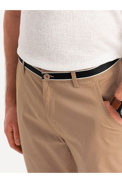 OMBRE Herren Chinohose mit Zierbund - sand V5 OM-PACP-0118 XXL