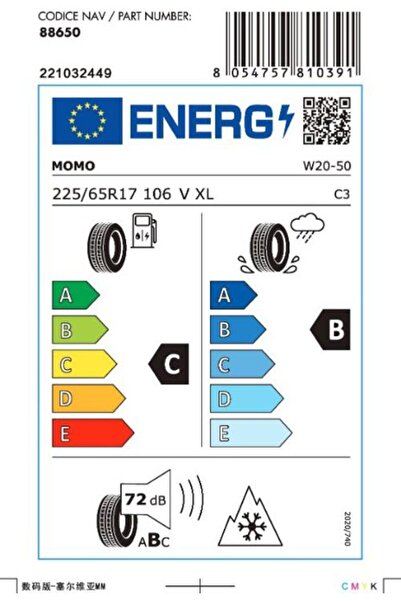 Momo 225/65 R17 106v Xl North Pole W-20 Kış Lastiği - ( Üretim Yılı: 2025 )