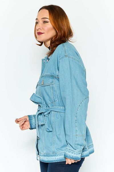 Esprit Women Washed Denim Jacket, Blue