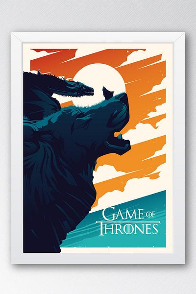 Saturn Pictură înrămată Game of Thrones - Poster de televiziune Game of Thrones