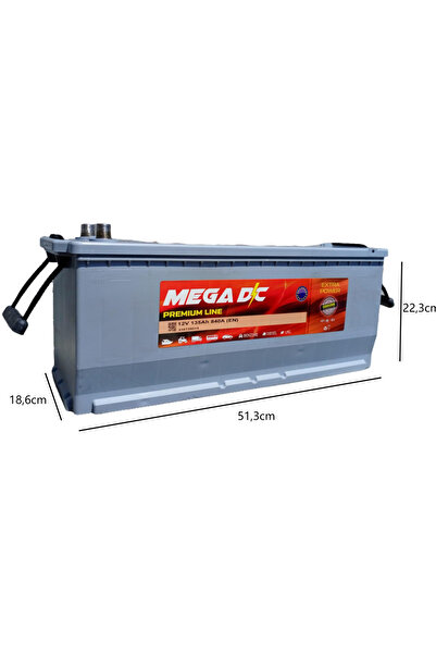 Mega DC Premium Line 12v 135 Amper 840a (EN) Akü (2025 ÜRETİM)