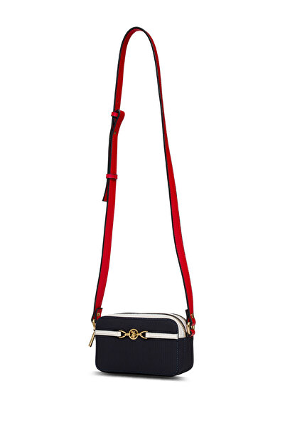 U.S. Polo Assn. Navy Blue-Red-White Women's Messenger Bag Us25232