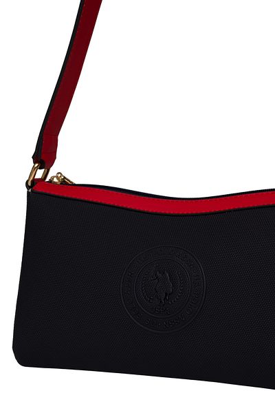 U.S. Polo Assn. Geantă de umăr pentru femei bleumarin-roșu-alb Us25257