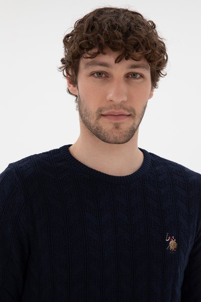U.S. Polo Assn. Men's Navy Blue Basic Sweater 50288883 -Vr033