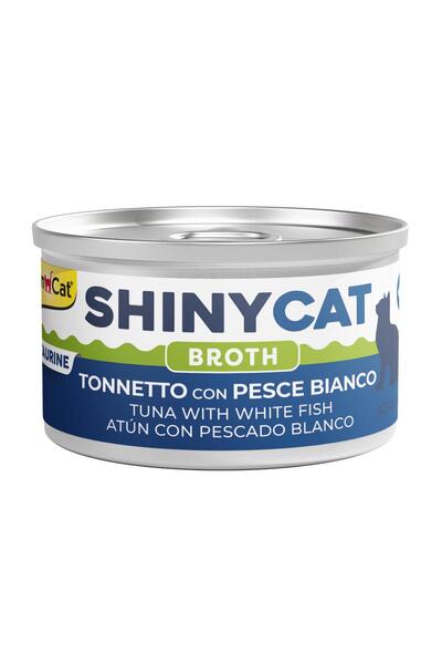 Gimcat Shinycat Broth (Sos içinde) Beyaz Balıklı Ton Balıklı Kedi Konservesi ...