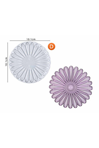 HOBİFLEX Epoksi̇ Reçi̇ne Kalip İthal Papatya Moti̇fli̇ Bardak Altliği Taş To...