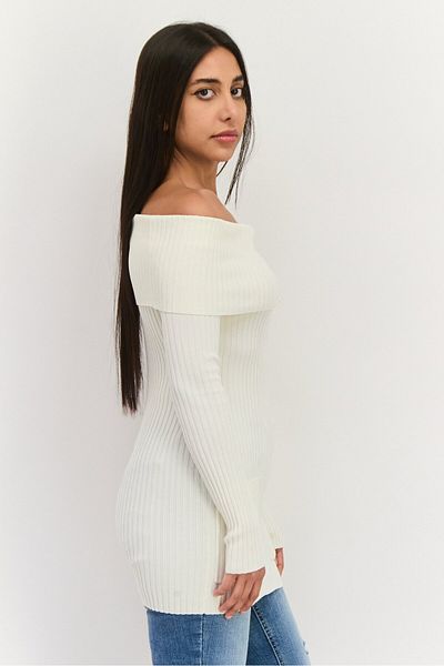 Tommy Hilfiger Women Turtle Neck Ribbed Sweater, Off White
