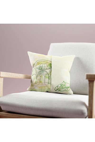 Filamente Ramadan Patterned Double Sided Digital Printed Throw Pillow Cover - Ramadan