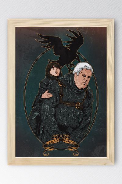 Saturn Game of Thrones Bran Hodor Framed Painting - Game of Thrones Tv Series Poster Painting